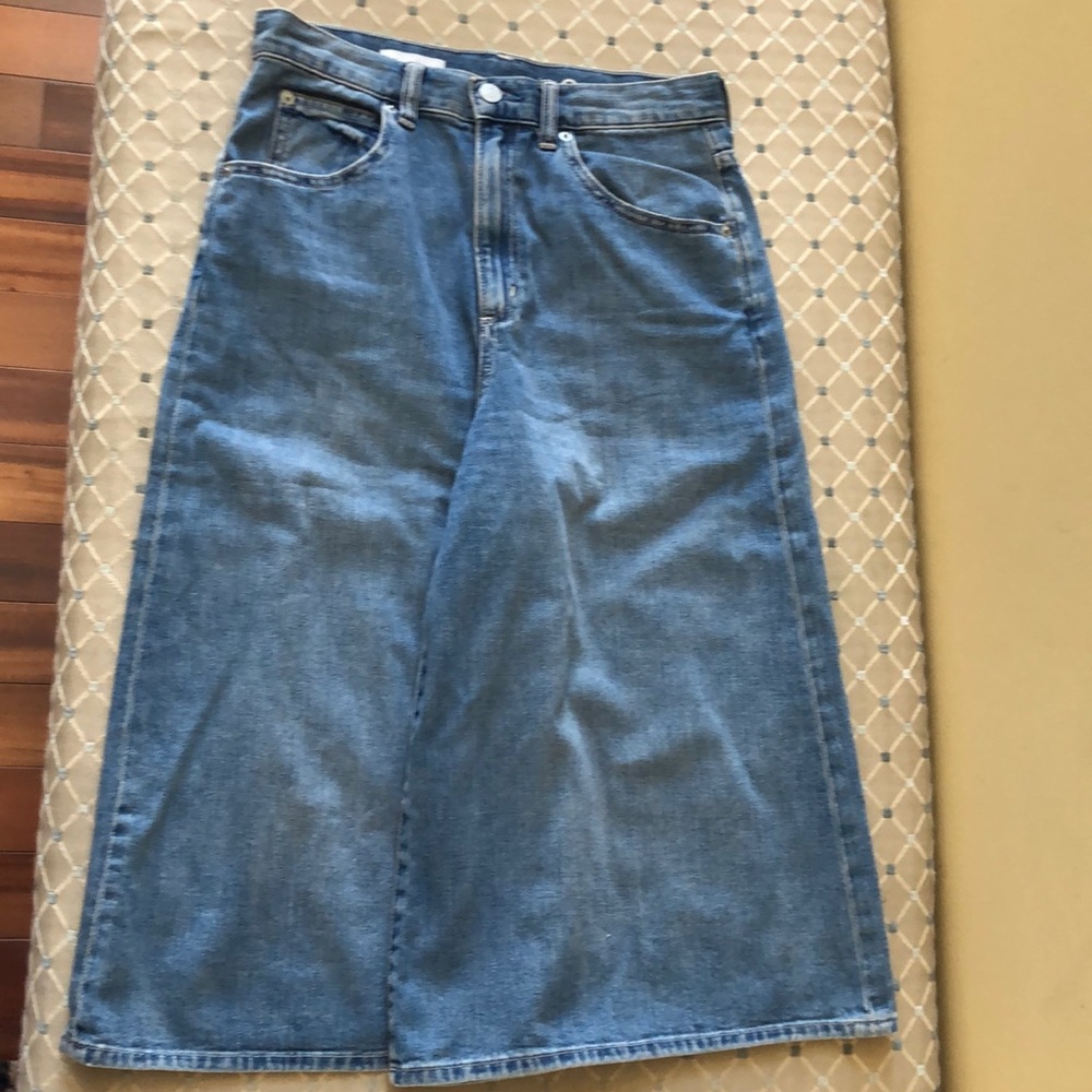 GAP Wide-Leg Mid Blue Denim Jeans for Women